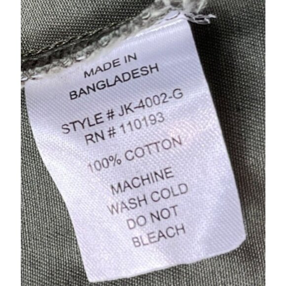 Blue Age Womens Medium Olive Green Utility Parka Jacket Hooded Cotton Military - Picture 7 of 11